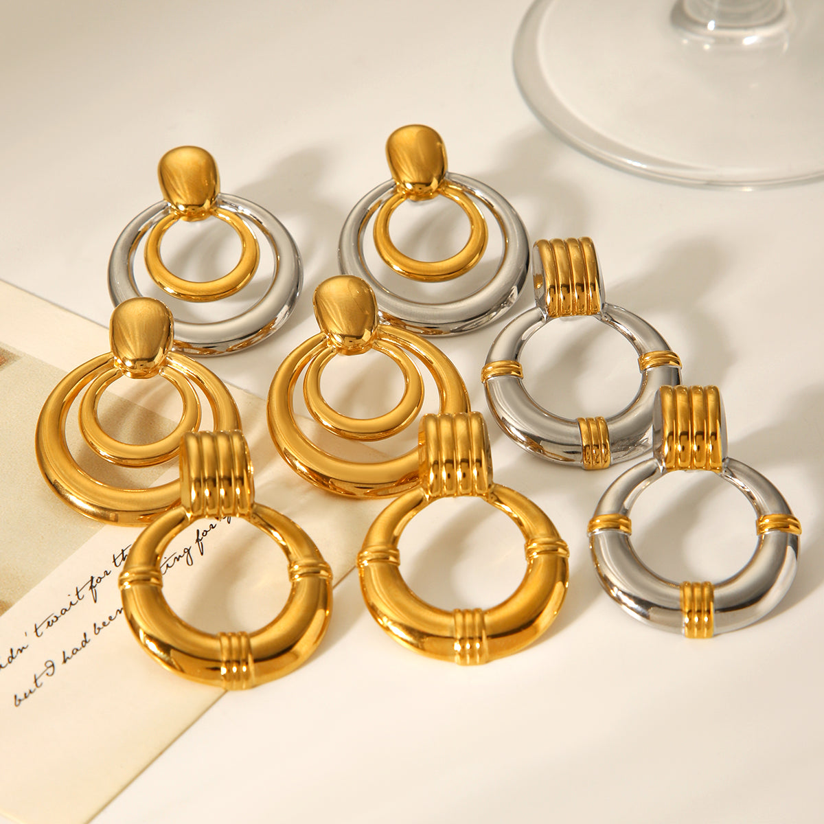 ORECCHINI MARINARA IN ORO/ARGENTO ACCIAIO INOX 304