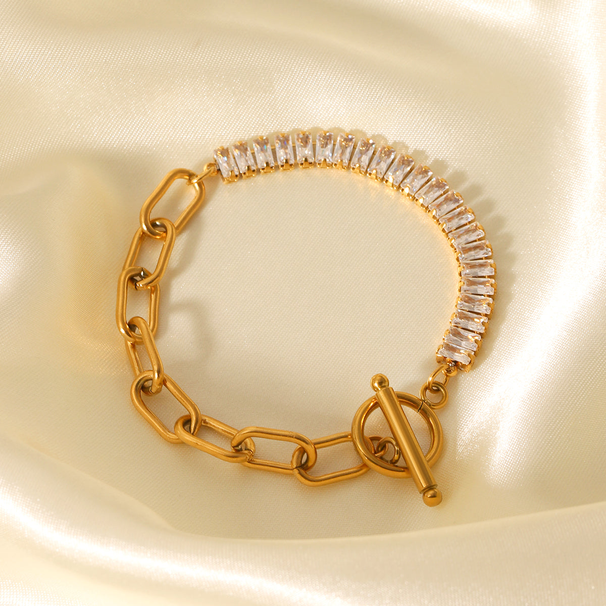BRACCIALE DIAMOND ACCIAIO INOX 304 REGOLABILE