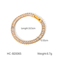 BRACCIALE TENNIS ZIRCONI ACCIAIO INOX 304 MIS 17 CM