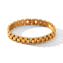 BRACCIALE PRESIDENT IN ORO ACCIAIO INOX 304