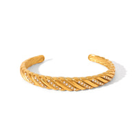 BRACCIALE ANTIQUE  RIGIDO CON STRASS ACCIAIO INOX 304 REGOLABILE