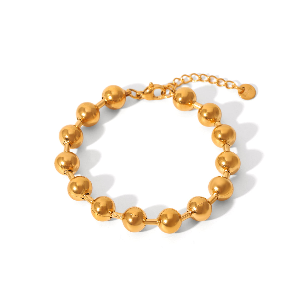 BRACCIALE SFERE LUMINOSE ORO ACCIAIO INOX 304 REGOLABILE