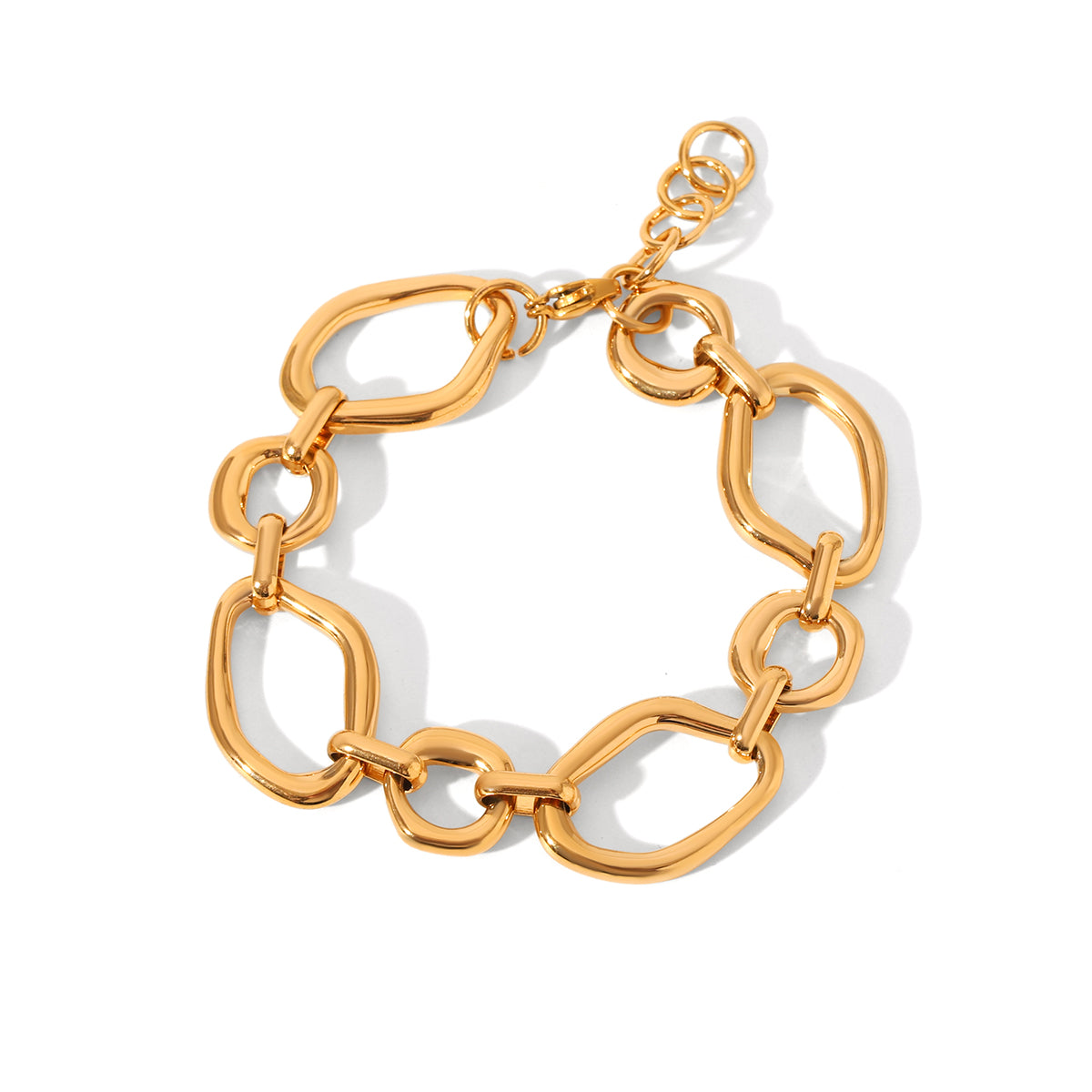 BRACCIALE A MAGLIE ORO ACCIAIO INOX 304