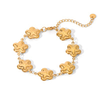 BRACCIALE STAR IN ORO ACCIAIO INOX 304 REGOLABILE