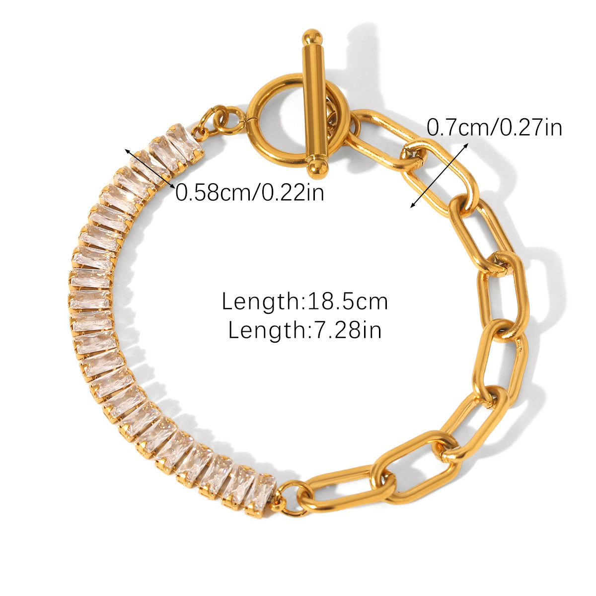 BRACCIALE DIAMOND  ACCIAIO INOX 304 REGOLABILE
