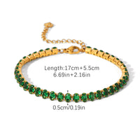BRACCIALE ETERNITY SMERALDO  ACCIAIO INOX 304 REGOLABILE