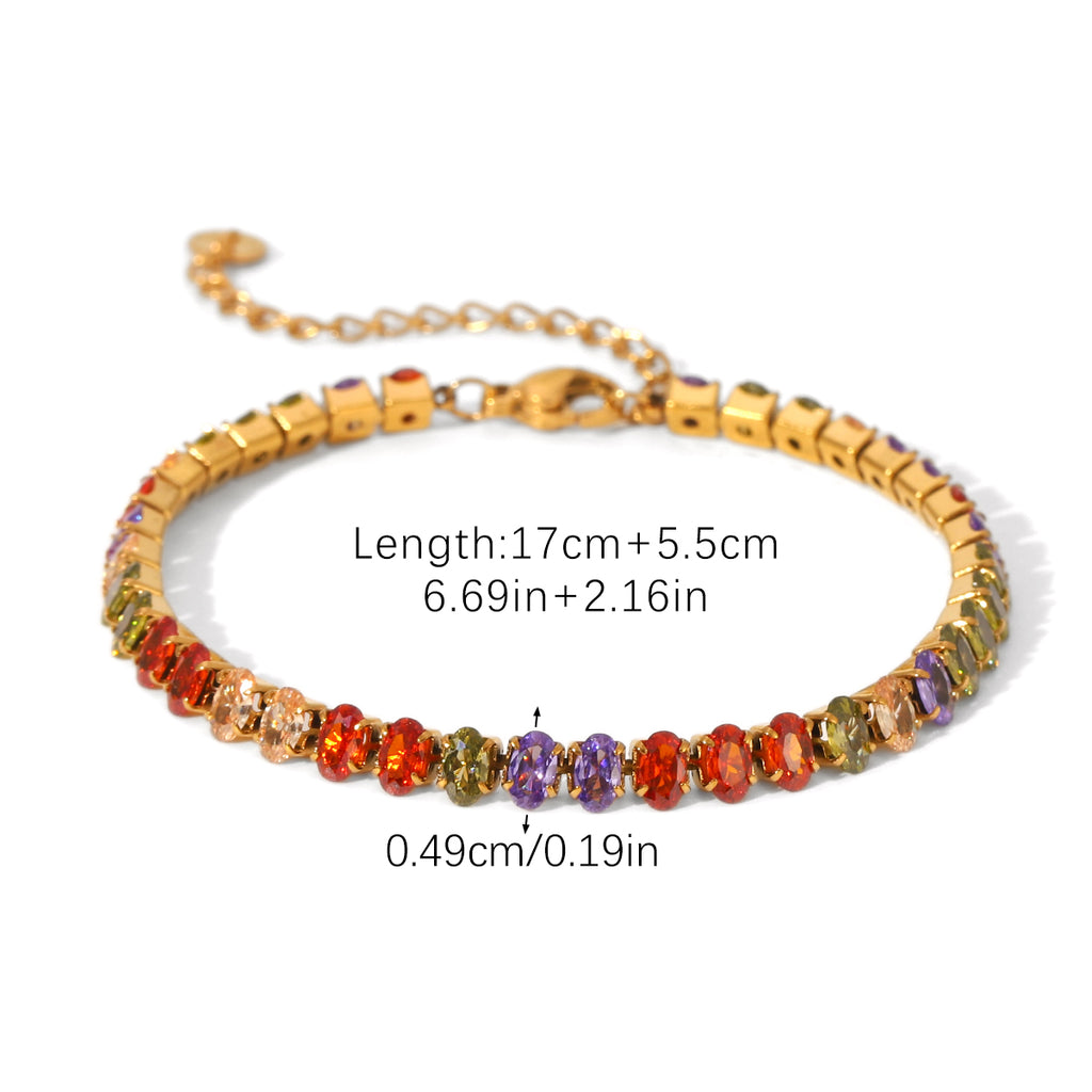 BRACCIALE ETERNITY MULTICOLOR  ACCIAIO INOX 304 REGOLABILE