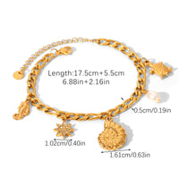 BRACCIALE MARINO CON CIONDOLI ACCIAIO INOX 304 REGOLABILE
