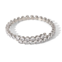 BRACCIALE TENNIS RIGIDO CON ZIRCONI ACCIAIO INOX 304