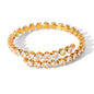 BRACCIALE SPIRALE IN ORO CON ZIRCONI IN ACCIAIO INOX 304