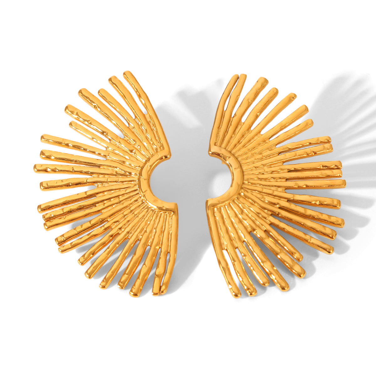 ORECCHINI VENTAGLIO GOLD ACCIAIO INOX 304