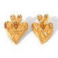 ORECCHINI CUORI GOLD ACCIAIO INOX 304