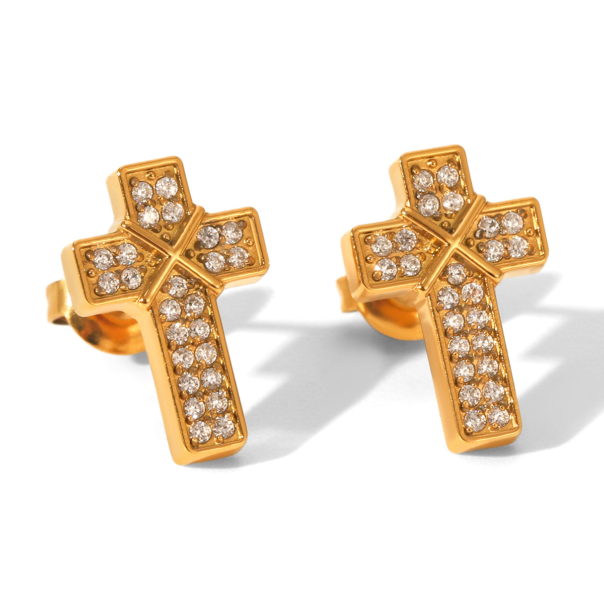 ORECCHINI ROOD  CON STRASS ACCIAIO INOX 304 REGOLABILE