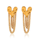 ORECCHINI LOVE CON PENDOLI ACCIAIO INOX 304 REGOLABILE