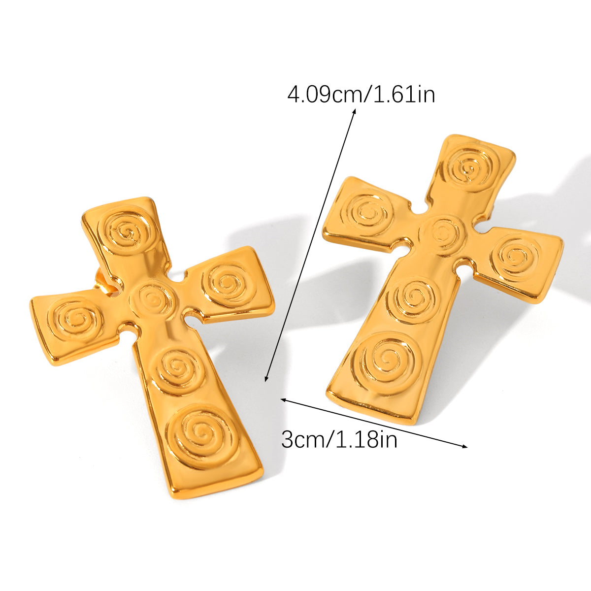 ORECCHINI ROOD IN  ORO ACCIAIO INOX 304 REGOLABILE