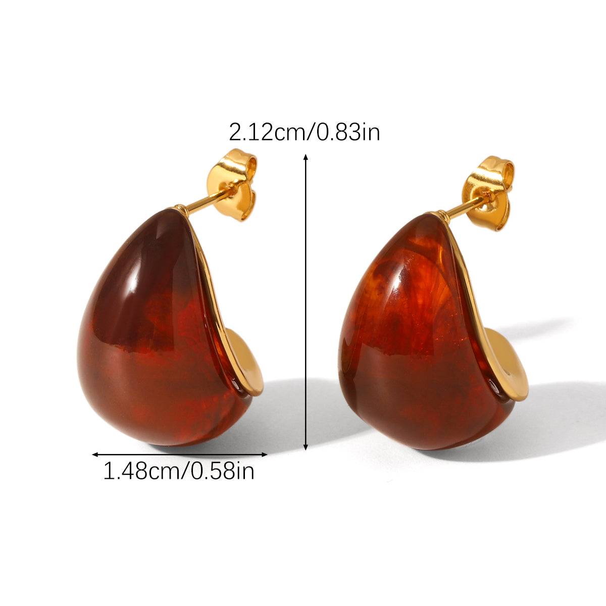 ORECCHINI IN ACCIAIO INOX RED