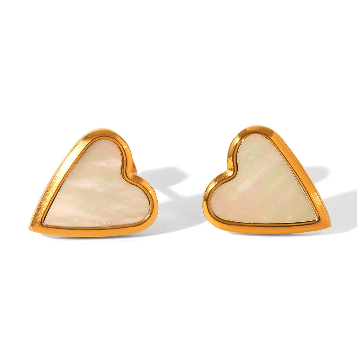 ORECCHINI BATTICUORE  MADREPERLA ACCIAIO INOX 304 REGOLABILE