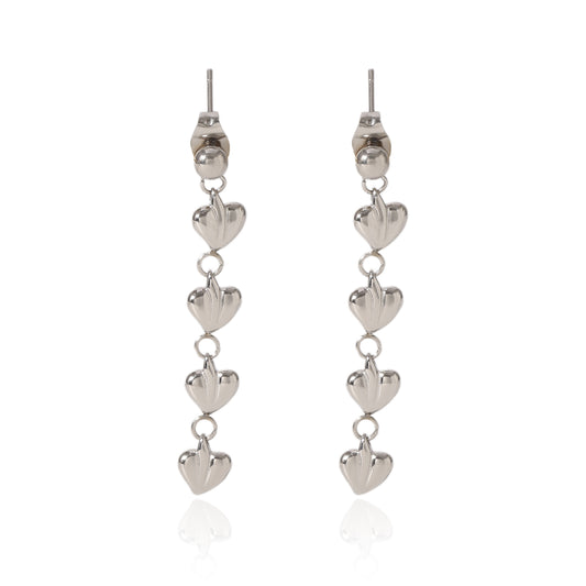 ORECCHINI  CUORICINI IN ARGENTO ACCIAIO INOX 304