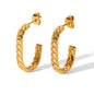 ORECCHINI TRECCIA ORO ARGENTO ACCIAO INOX 304