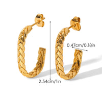 ORECCHINI TRECCIA ORO ARGENTO ACCIAO INOX 304