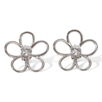 ORECCHINI FLOWERS IN ARGENTO ACCIAIO INOX 304