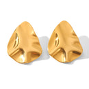 ORECCHINI MEDAGLIONE IN ORO ACCIAO INOX 304