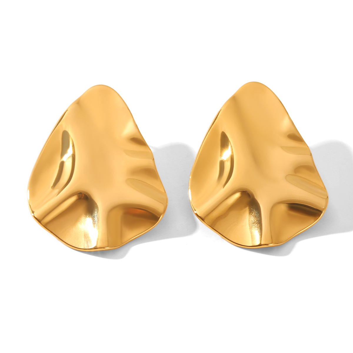 ORECCHINI MEDAGLIONE IN ORO ACCIAO INOX 304