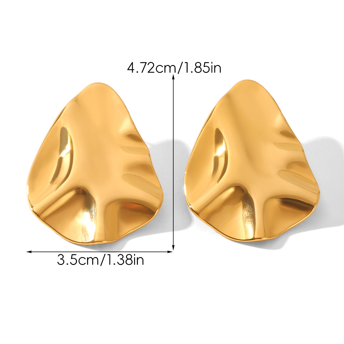 ORECCHINI MEDAGLIONE IN ORO ACCIAO INOX 304