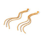 ORECCHINI ELEGANCE PENDENTI ACCIAIO INOX 304 COLOR ORO CON ZIRCONI
