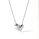 COLLANA BATTICUORE ARGENTO ACCIAO INOX 304