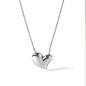 COLLANA BATTICUORE ARGENTO ACCIAO INOX 304