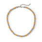 COLLANA SFERE LUMINOSE ORO/ARGENTO ACCIAIO INOX 304 REGOLABILE