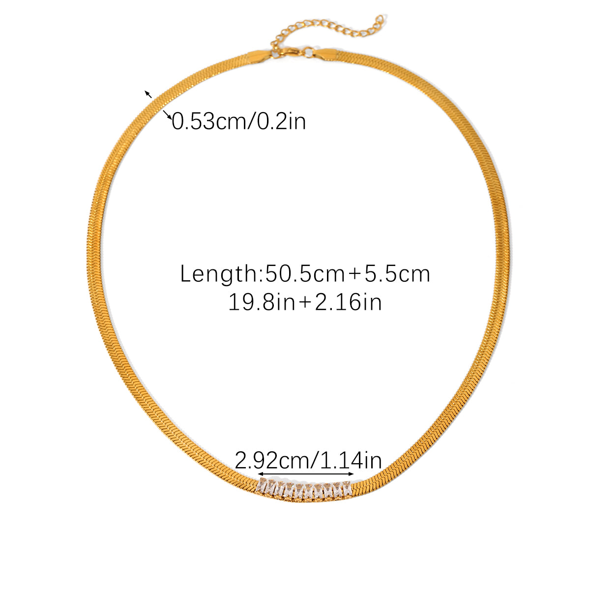 COLLANA SNAKE DIAMOND ACCIAIO INOX 304 REGOLABILE