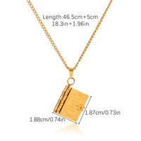 COLLANA SECRET BOOK ORO ACCIAIO INOX 304 REGOLABILE