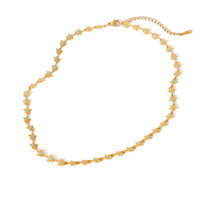 COLLANA PRIMAVERA CON PIETRE COLORATE REGOLABILE ACCIAIO INOX 304