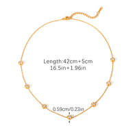 COLLANA SERENITY IN  ORO CON ZIRCONI  REGOLABILE ACCIAIO INOX 304