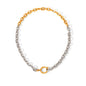COLLANA CATENA ORO E ARGENTO IN ACCIAIO INOX 304