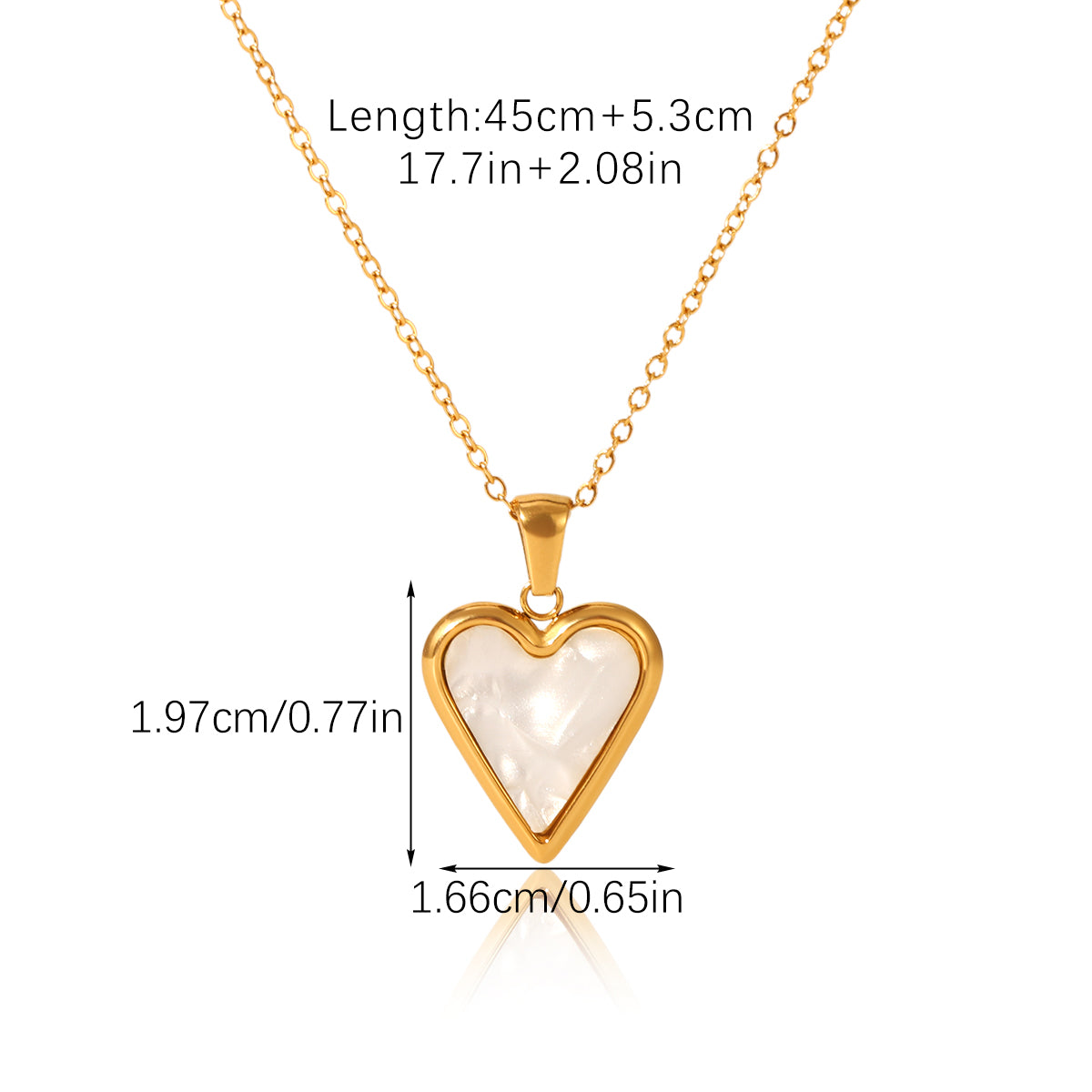 COLLANA BATTICUORE MADREPERLA ACCIAIO INOX 304