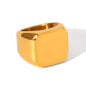 ANELLO CHEVALIER LISCIO GOLD ACCIAIO INOX 304 MIS.8