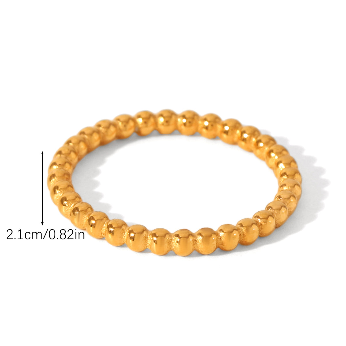 ANELLO SFERE GOLD ACCIAIO INOX 304 MIS.7