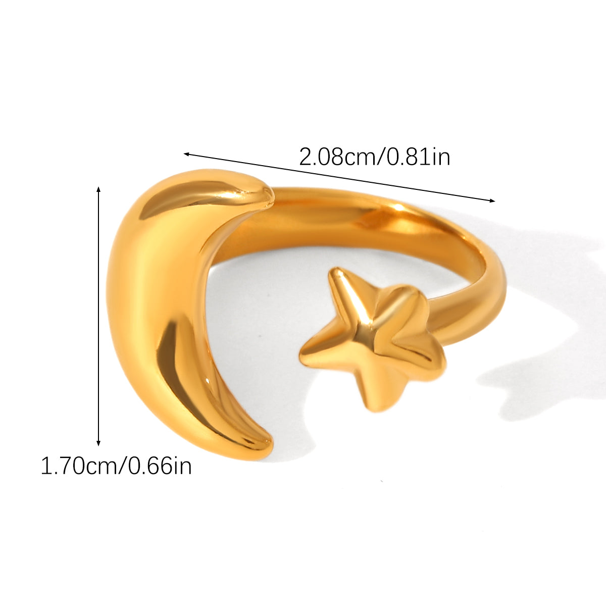 ANELLO COSTELLAZIONI IN ORO ACCIAIO INOX 304