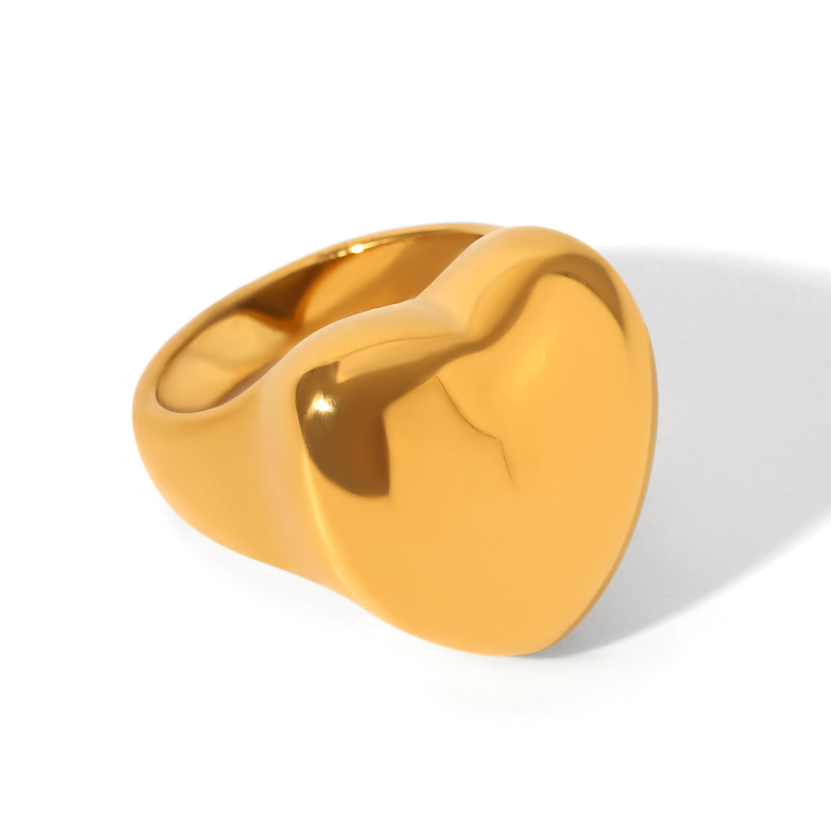 ANELLO CHEVALIER ORO CUORE MIS.8 ACCIAIO INOX 304