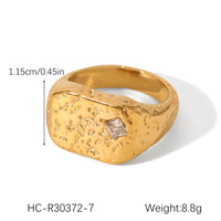 ANELLO CHEVALIER ORO CON ZIRCONE MIS.7 ACCIAIO INOX 304