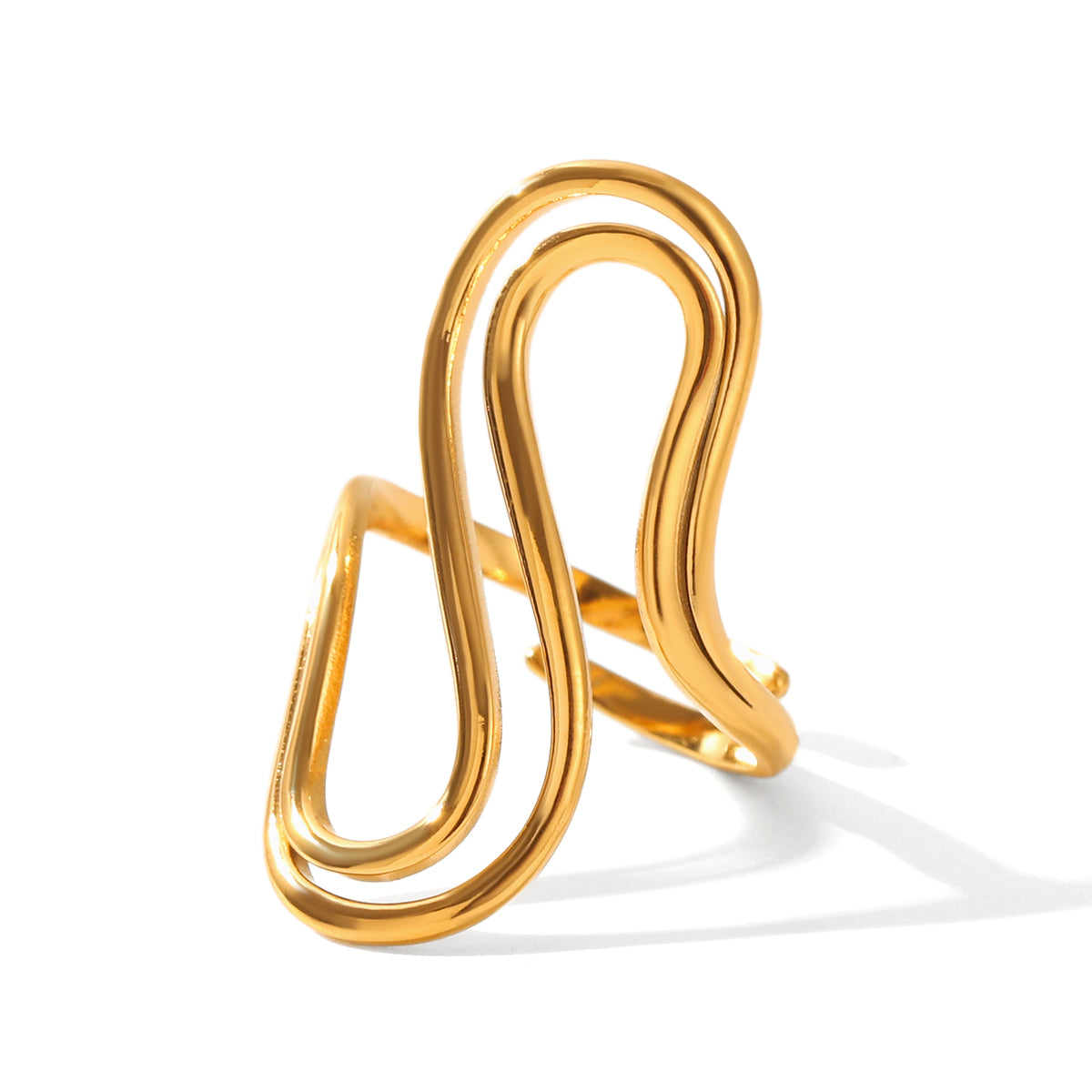ANELLO INFINITY IN ORO ACCIAIO INOX 304 REGOLABILE