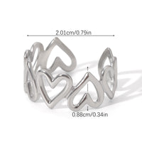 ANELLO CUORICINI IN ARGENTO ACCIAIO INOX 304