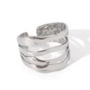 ANELLO  MARY A FASCIA IN  ARGENTO ACCIAIO INOX 304