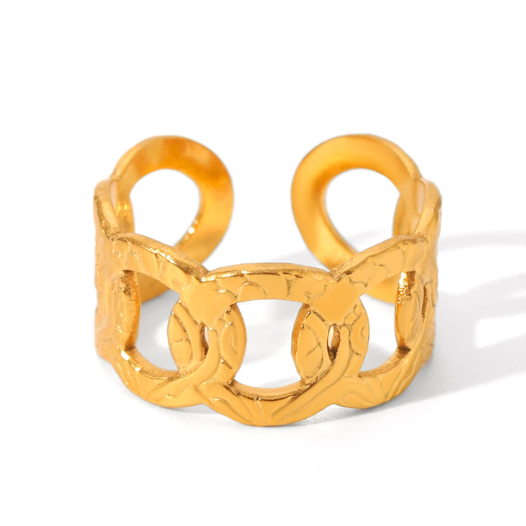 ANELLO LEGAMI IN ORO  ACCIAIO INOX 304 REGOLABILE