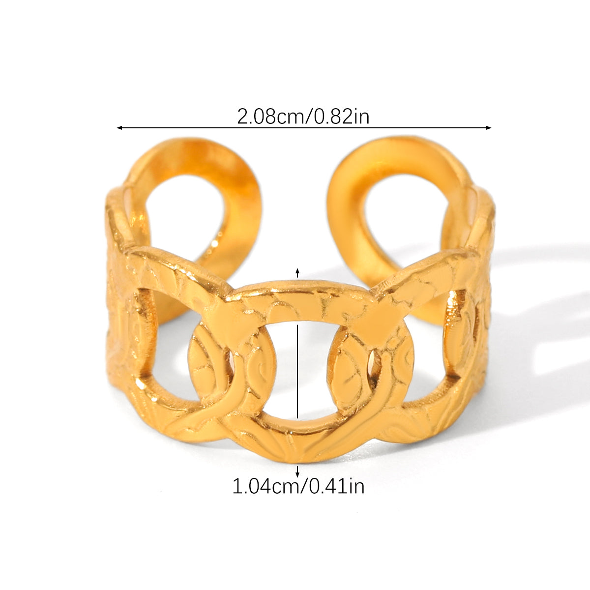 ANELLO LEGAMI IN ORO  ACCIAIO INOX 304 REGOLABILE