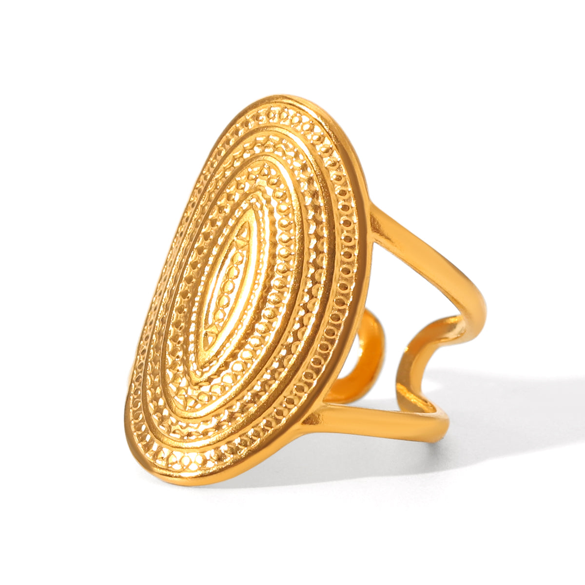 ANELLO DUBAI IN ORO ACCIAIO INOX 304 REGOLABILE