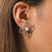 ORECCHINI FLOWERS IN ARGENTO ACCIAIO INOX 304